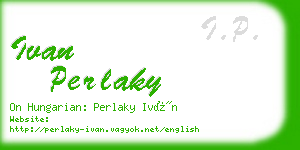 ivan perlaky business card